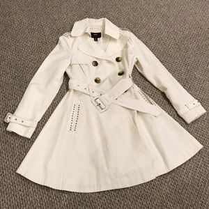 Miss Sixth Off White Trench Coat Small